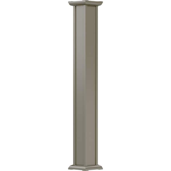 Ekena Millwork 6" x 10' Endura-Aluminum Acadian Style Column, Square Shaft (For Post Wrap Installation) Non-Tapered EA0610INPSFACAC - main